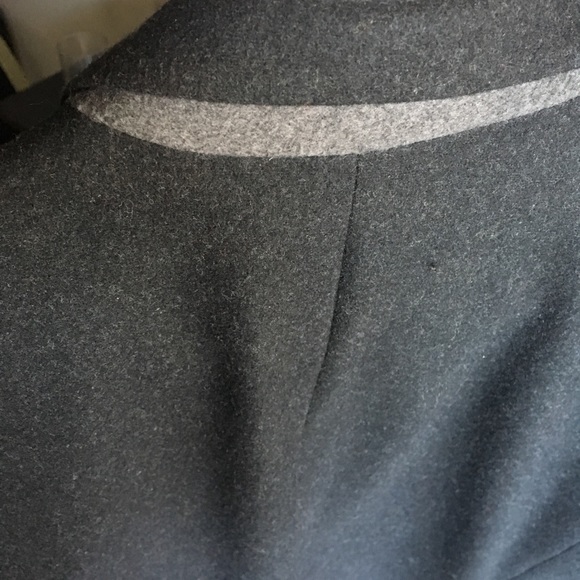 GAP Wool Blend Pea Coat Jacket Charcoal (M) - Picture 4 of 14